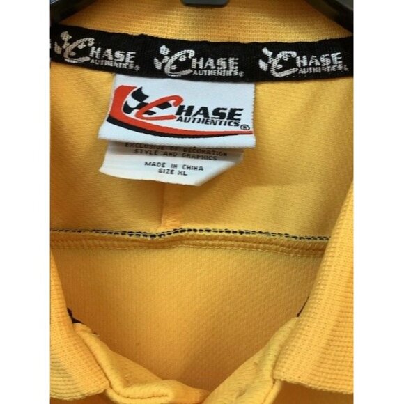 Chase Authentics Matt Kenseth DeWalt Racing Polo Shirt XL Yellow Embroidered - Picture 6 of 6